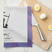 Paarse Starburst Heks Halloween Theedoek (Quarter Fold)