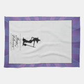 Paarse Starburst Heks Halloween Theedoek (Horizontaal)