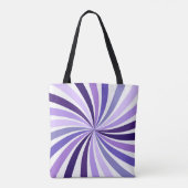Paarse Starburst Tote Tas Lilac Rays Patroontas (Achterkant)