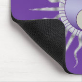 Paarse Starburst Yin Yang Muismat (Hoek)