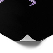 Paarse Starburst Yin Yang Poster (Hoek)