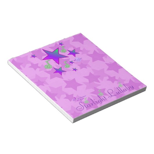 Paarse Starlight Lullaby Notitieblok (Schuin)