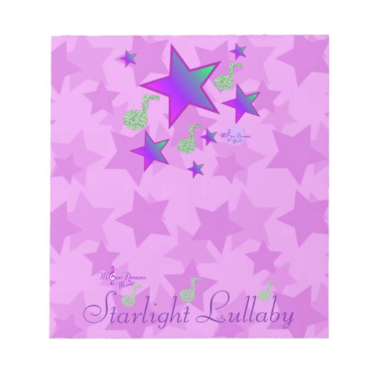 Paarse Starlight Lullaby Notitieblok (Voorkant)