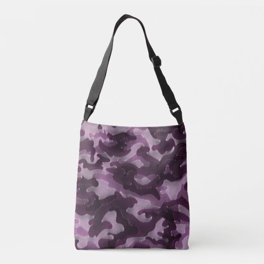Paarse Starry Camo Blend Crossbody Tas (Achterkant)