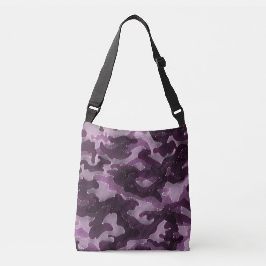 Paarse Starry Camo Blend Crossbody Tas (Voorkant)