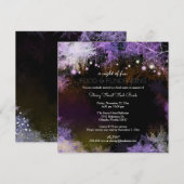 Paarse Starry Forest Charity fondsenwerving Kaart (Voorkant / Achterkant)