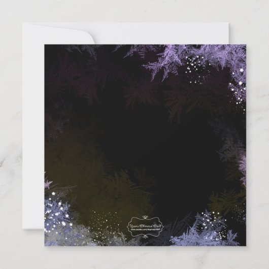 Paarse Starry Forest Charity fondsenwerving Kaart (Achterkant)