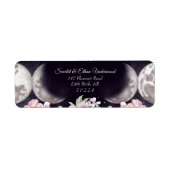 Paarse Starry Sky Triple Moon Handfasting Etiket (Voorkant)