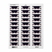 Paarse Starry Sky Triple Moon Handfasting Etiket (Full Sheet)