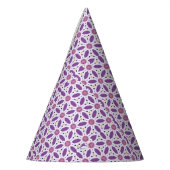 Paarse stars Patroon Feesthoedjes (Links)