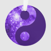 Paarse Stars Yin Yang Symbol Ornament (voorkant)