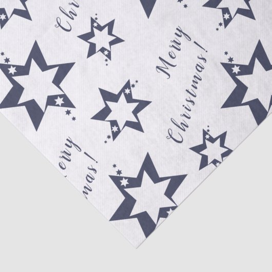 Paarse Stary - Vrolijk Kerstfeest  Tissuepapier (Detail)