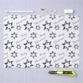 Paarse Stary - Vrolijk Kerstfeest  Tissuepapier (Craft)