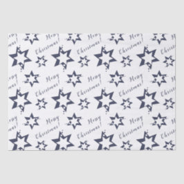 Paarse Stary - Vrolijk Kerstfeest Tissuepapier