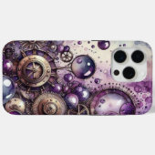 Paarse Steampunk Abstract Wrap Case-Mate iPhone Case (Achterkant (horizontaal))