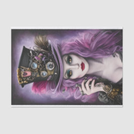 Paarse Steampunk Beauty Tissuepapier