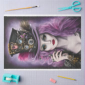 Paarse Steampunk Beauty Tissuepapier (Craft)