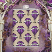 Paarse Steampunk-luchtschepen Heupfles