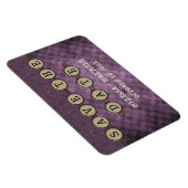 Paarse Steampunk-toetsen opslaan Datum Flexi Magne Magneet (Rechterzijde)