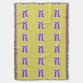 Paarse steekplaats deken (Voorkant Verticaal)