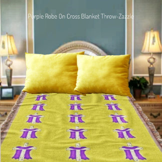 Paarse steekplaats deken