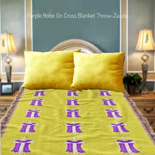 Paarse steekplaats deken