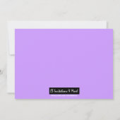 Paarse steen en Bowl met fotoBowling Party Kaart (Achterkant)