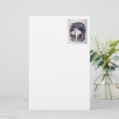 "Paarse steenbloem" Briefpapier (Staand voorkant)