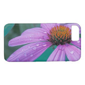 Paarse steenbloem met waterdruppels Case-Mate iPhone case (Achterkant (Horizontaal))