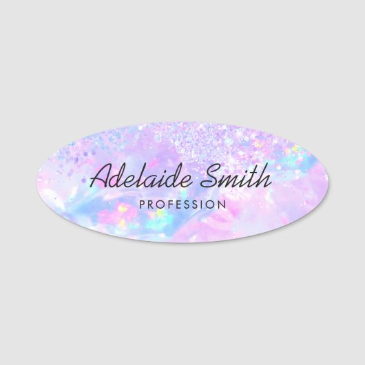 paarse steenslag naamplaatje (Voorkant)