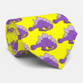 Paarse Stegaosaur Stropdas (Opgerold)