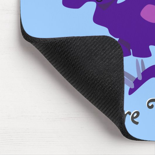 Paarse Stegosaurus Mousepad Muismat (Hoek)