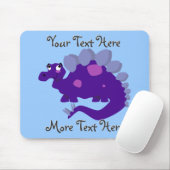 Paarse Stegosaurus Mousepad Muismat (Met muis)