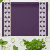 Paarse stekken theedoek (Gevouwen)