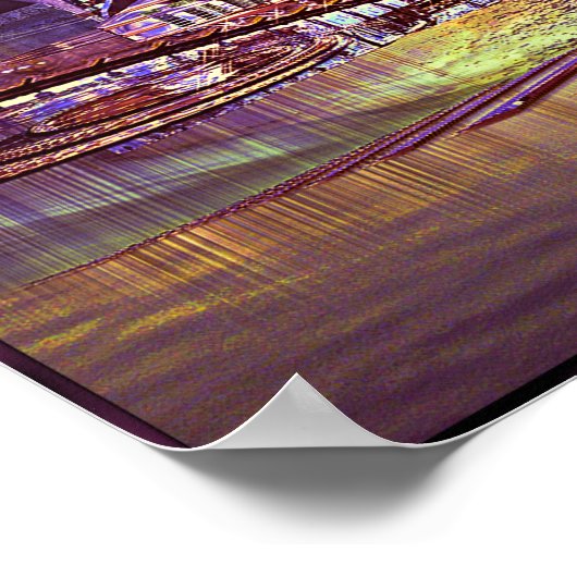 Paarse stekkerpil afdrukken poster (Hoek)