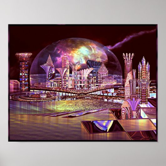 Paarse stekkerpil afdrukken poster (Voorkant)