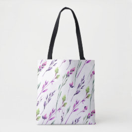Paarse stem en olie tote bag