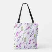 Paarse stem en olie tote bag (Achterkant)