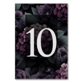 Paarse Stemmige Bloemen Kaart (Achterkant)