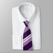 Paarse stemming strepen patroon Stropdas (Gebonden)