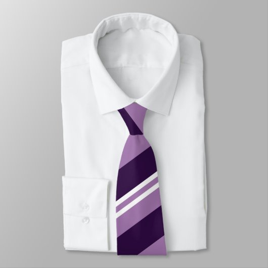 Paarse stemming strepen patroon Stropdas (Gebonden)