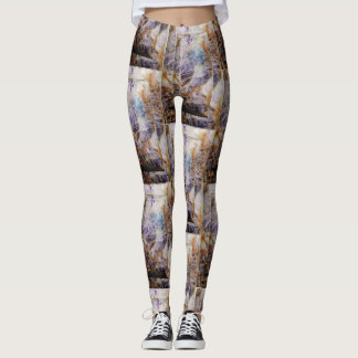 paarse stenen tegels leggings