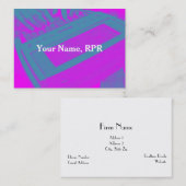 Paarse Steno Machine Court Reporter Visitekaartje (Voorkant / Achterkant)