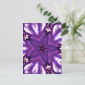 Paarse ster briefkaart (Staand voorkant)