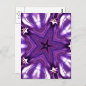 Paarse ster briefkaart (Voorkant / Achterkant)