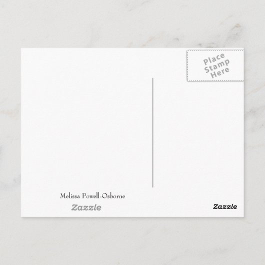 Paarse ster briefkaart (Achterkant)