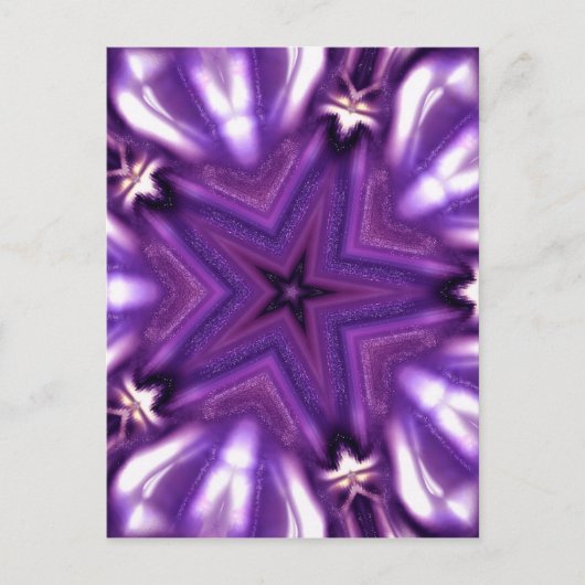Paarse ster briefkaart (Voorkant)