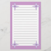 Paarse ster briefpapier (Voorkant)
