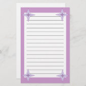 Paarse ster briefpapier (Voorkant / Achterkant)