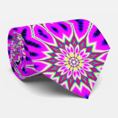 Paarse ster gespiegeld stropdas (Opgerold)